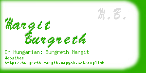 margit burgreth business card